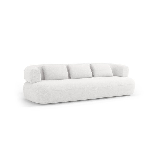 Sofa od bouclé tkanine boje slonovače 226 cm Jenny – Micadoni 