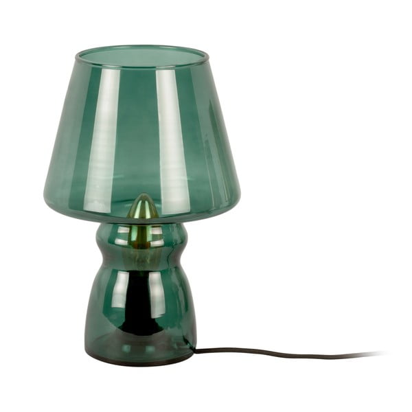 Tamno zelena staklena stolna lampa Leitmotiv Glass, visina 25 cm-image-2