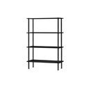 Crni regal u dekoru hrasta 80x127x35 cm Teidi – noo.ma