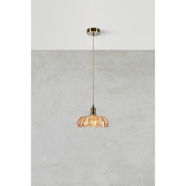 Viseća svjetiljka mjedena/jantarna sa staklenim sjenilom ø 25,5 cm Kurage – Markslöjd-image-2