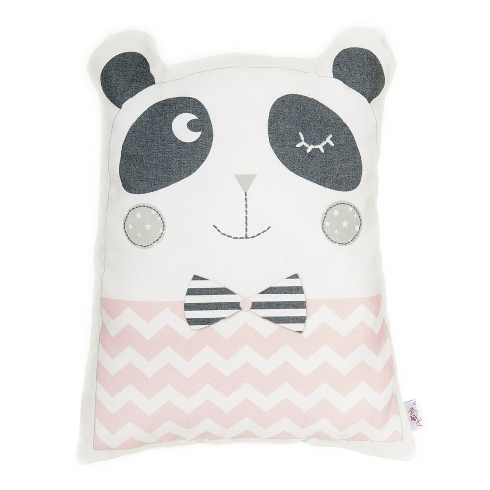 Ružičasti pamučni dječji jastuk Mike & Co. NEW YORK Pillow Toy Panda, 25 x 36 cm