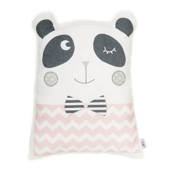 Ružičasti pamučni dječji jastuk Mike & Co. NEW YORK Pillow Toy Panda, 25 x 36 cm