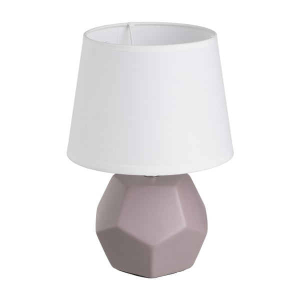 Siva stolna lampa keramička s tekstilnim sjenilom (visina 26 cm) – Casa Selección