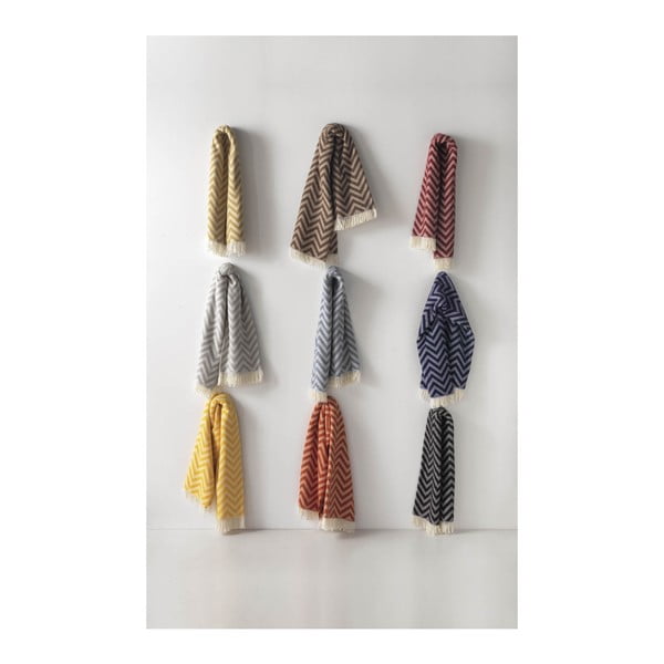 Pokrivač u boji vina s pamukom Euromant Chevron, 140 x 160 cm-image-2