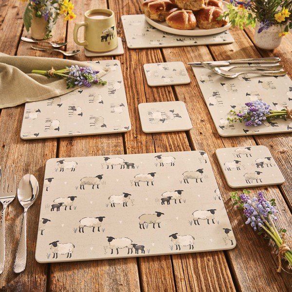 Pluteni podmetač 4 kom 21,5x29 cm Highland Sheep – Cooksmart ®-image-1
