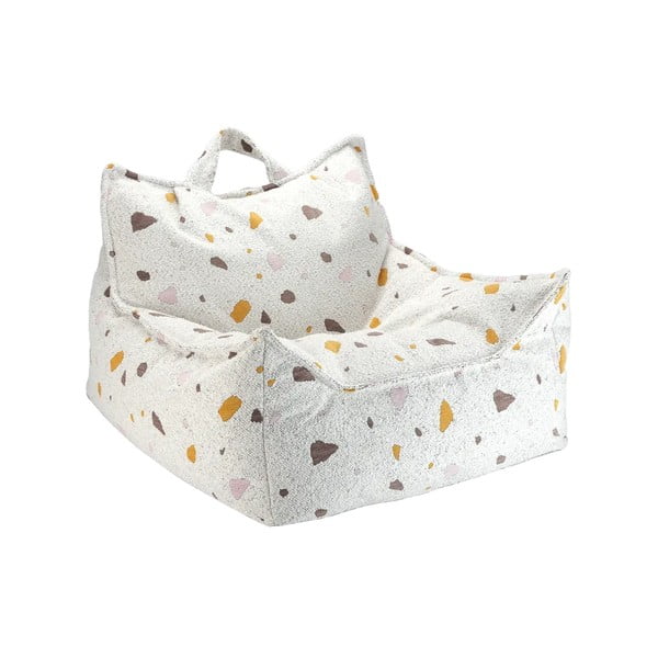 Bijela vreća za bebe od bouclé tkanine/od šenila Terrazzo Chair – Wigiwama