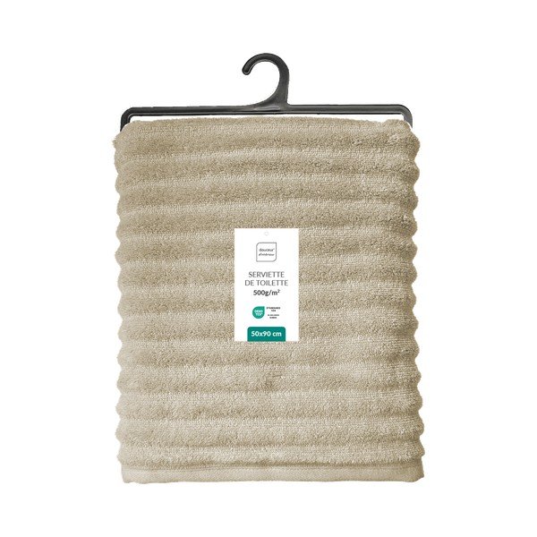 Bež pamučan ručnik od frotira 50x90 cm Maya – douceur d'intérieur-image-2