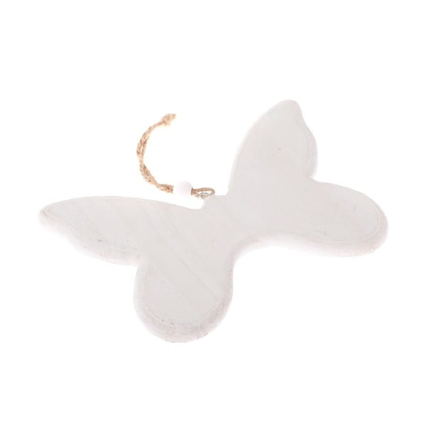 Bijeli drveni viseći ukras Dakls So Cute Butterfly