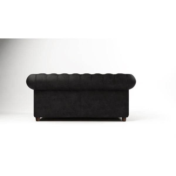 Sofa crni baršun 184 cm Cambridge - Ropez-image-2