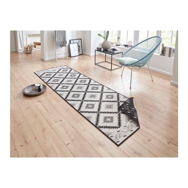 Crno-bež tepih za eksterijer NORTHRUGS Malibu, 80 x 350 cm-image-3