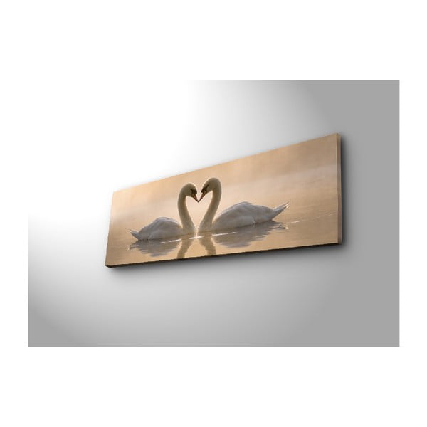 Slika na platnu Swan Love, 90 x 30 cm-image-3