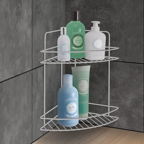 Željezna kupaonska polica u sjajno srebrnoj boji Luxy – Metaltex-image-1