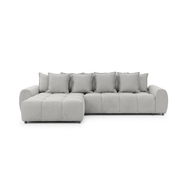 Svijetlo siva kutna garnitura (s lijevim kutom/s ležaljkom) Albane  – Ropez