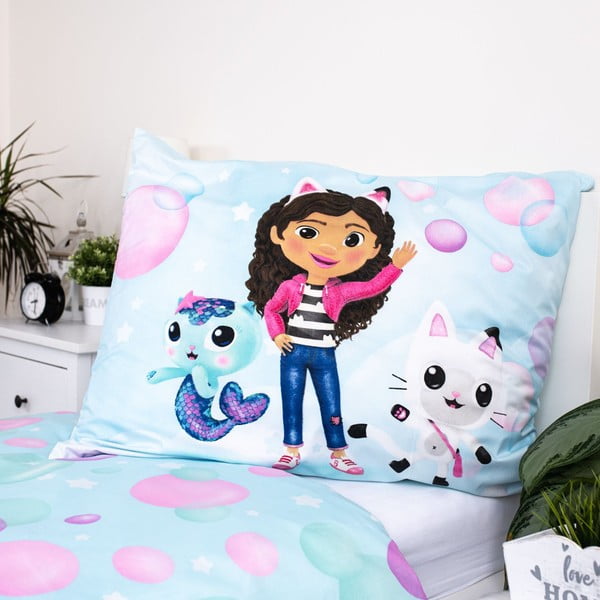 Dječja posteljina za krevet za jednu osobu od mikrovlakana 140x200 cm Gabby's Dollhouse "bubbles" – Jerry Fabrics-image-3