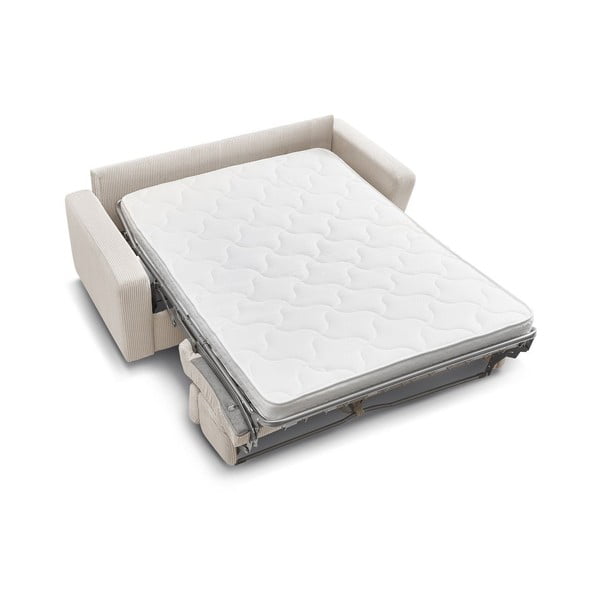 Krem sklopiva sofa od samta 195 cm Monaco – Bobochic Paris-image-4