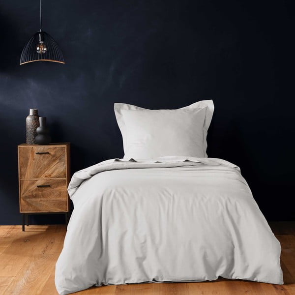 Bijela pamučna posteljina za krevet za jednu osobu 140x200 cm Lina – douceur d'intérieur