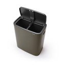 Siva željezna kanta za smeće za odvojeni otpad/na dodir 60 l Bo Touch Bin – Brabantia