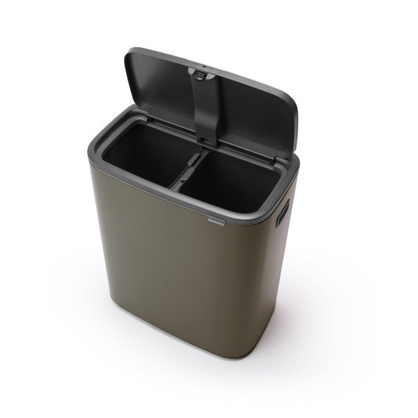 Siva željezna kanta za smeće za odvojeni otpad/na dodir 60 l Bo Touch Bin – Brabantia