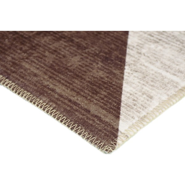 Smeđe-bež perivi tepih 150x80 cm - Vitaus-image-2