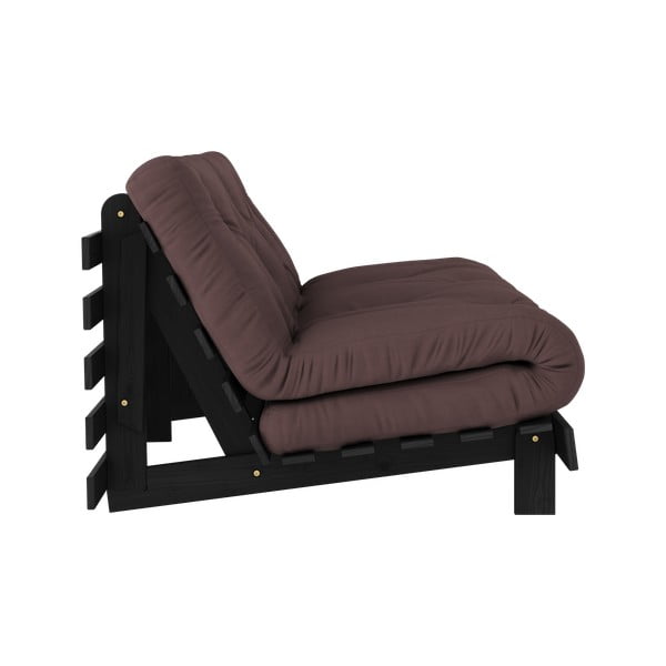 Tamno smeđa sklopiva sofa 160 cm Roots Black Night – Karup Design-image-3