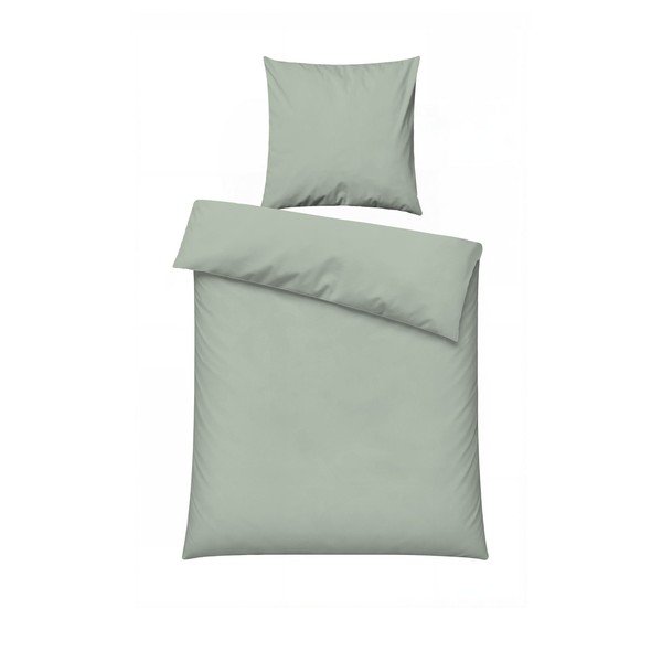 Kadulja zelena posteljina za krevet za jednu osobu 200x140 cm Plain  – Mijolnir-image-3
