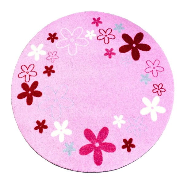 Dječji ružičasti tepih Zala Living Flower, ⌀ 100 cm