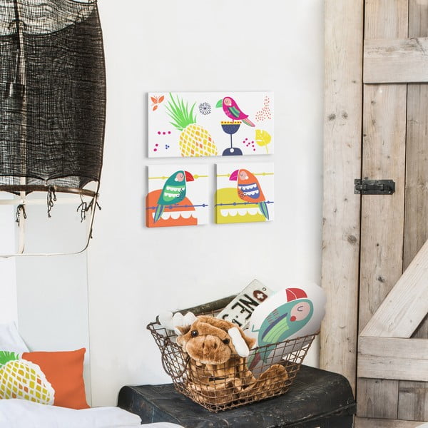 Dječja slika 27x27 cm Pretty Parrots – Moshi Moshi-image-1