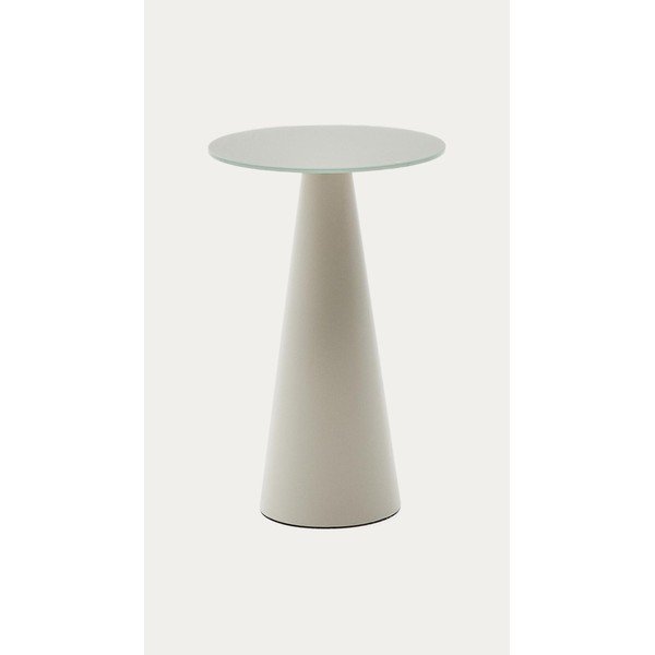 Okrugao pomoćni stol sa staklenom pločom stola ø 50 cm Wilshire – Kave Home-image-3