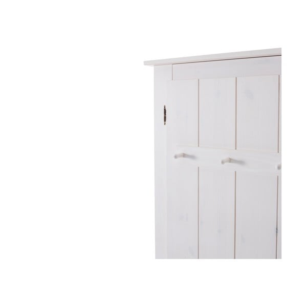 Bijeli ormar od masivnog bora s ogledalom 120x170 cm Bertram – Støraa-image-2