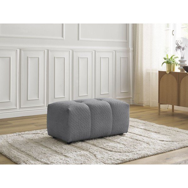 Sivi tabure od bouclé tkanine Roxelane – Bobochic Paris-image-1