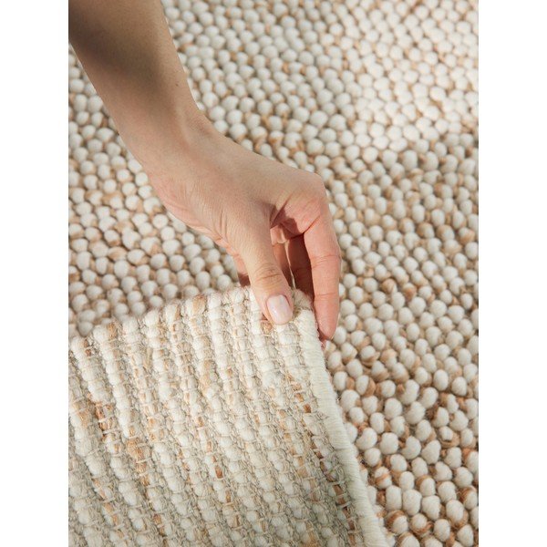Bež ručno rađen tepih od mješavine vune 80x150 cm Peas – Villeroy&Boch-image-4