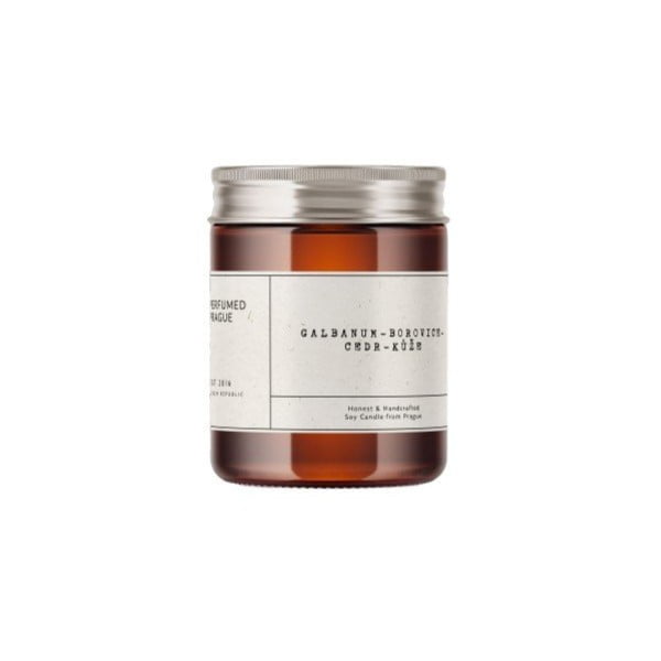 Mirisna svijeća od sojinog voska vrijeme gorenja 40 h #21 Galbanum, Pine, Leather – Perfumed Prague-image-4