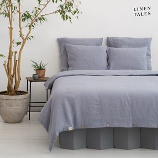 Svijetlo siva posteljina za krevet za jednu osobu od konopljinog vlakna 135x200 cm - Linen Tales