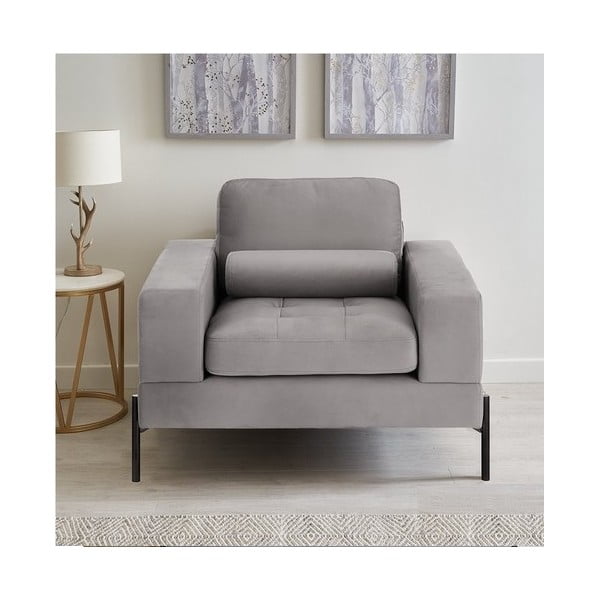 Svijetlo siva fotelja Versailles – Ropez-image-1