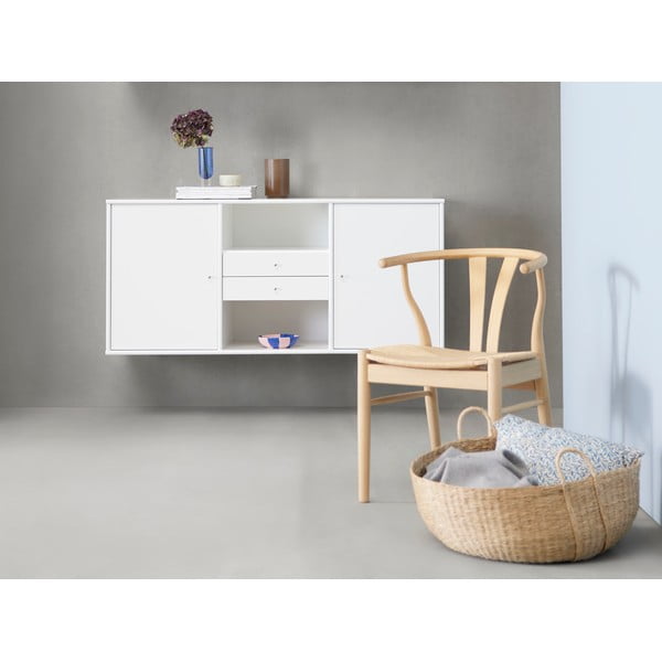 Bijela niska komoda 133x61 cm Mistral - Hammel Furniture-image-1