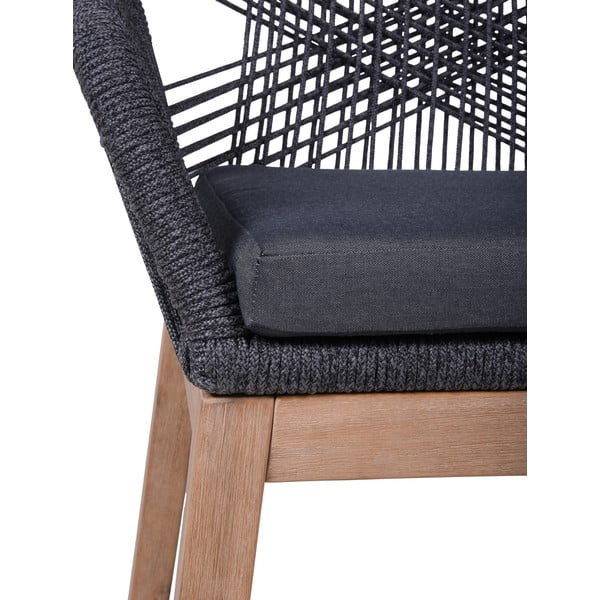 Siva vrtna stolica od masivnog drveta Pomona – Garden Pleasure-image-1