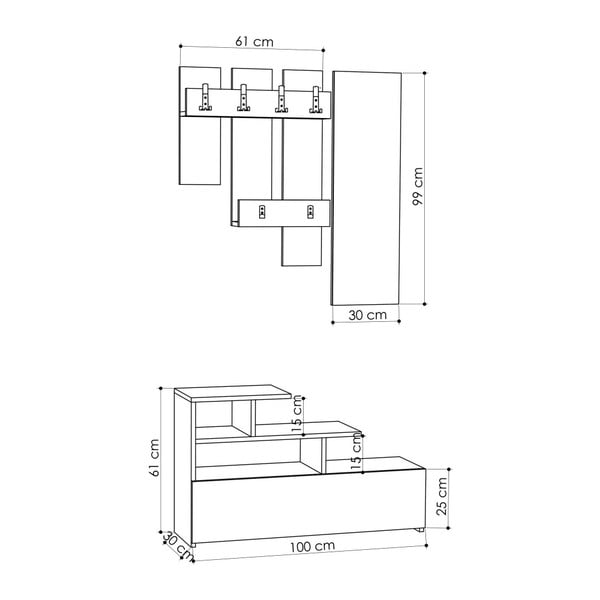 Komplet zidnih vješalica i prsluka za cipele-image-2