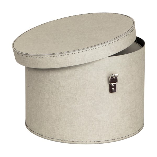 Bež kartonske kutije za pohranu u setu  2 kom s poklopcem ø 37,5x25 cm Rut Canvas Paper Laminate – Bigso-image-3
