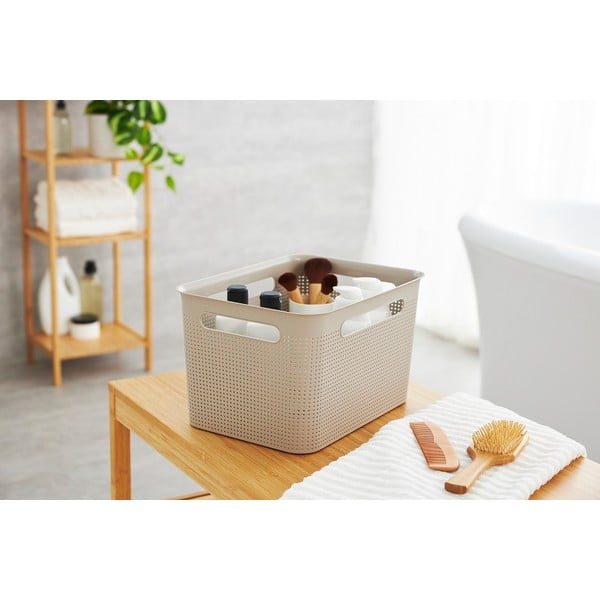Bež košara za pohranu od reciklirane plastike Brisen - Rotho-image-4