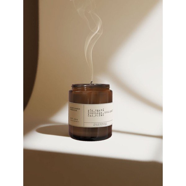 Mirisna svijeća od sojinog voska vrijeme gorenja 40 h #44 Chocolate, Fig, Musk – Perfumed Prague