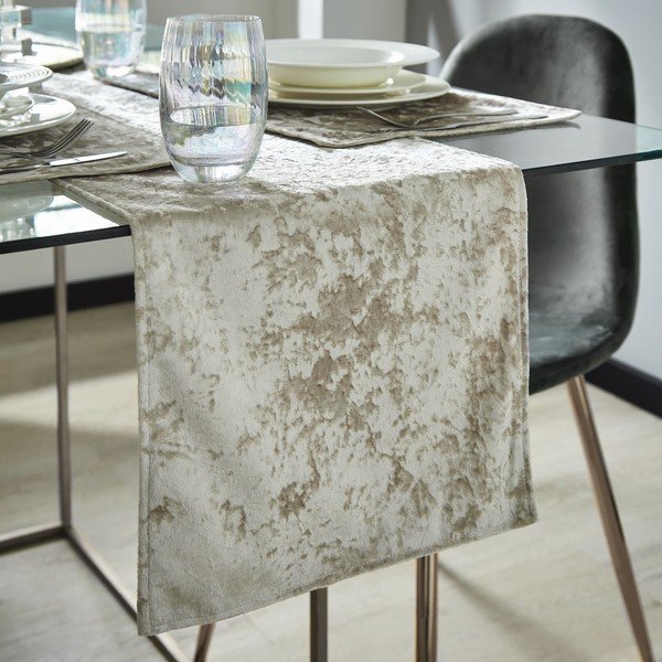 Nadstolnjak 180x33 cm Crushed Velvet - Catherine Lansfield-image-1