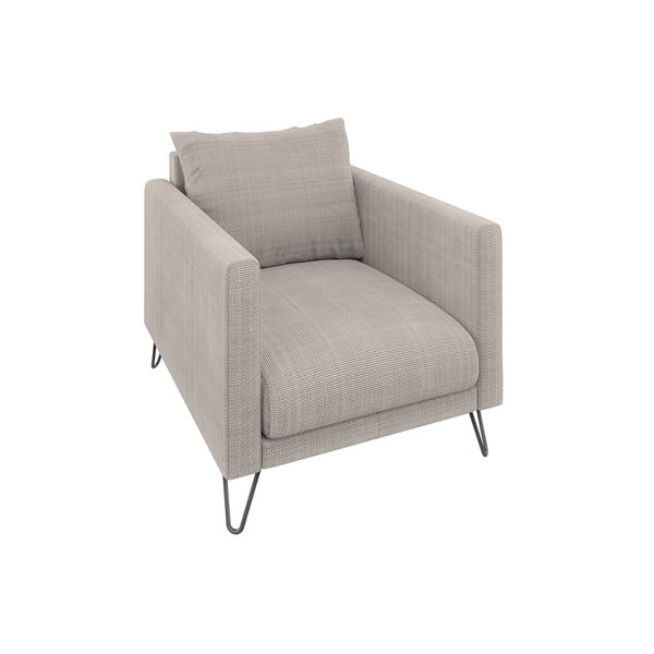 Svjetlo smeđa fotelja od šenila Freya – Ropez