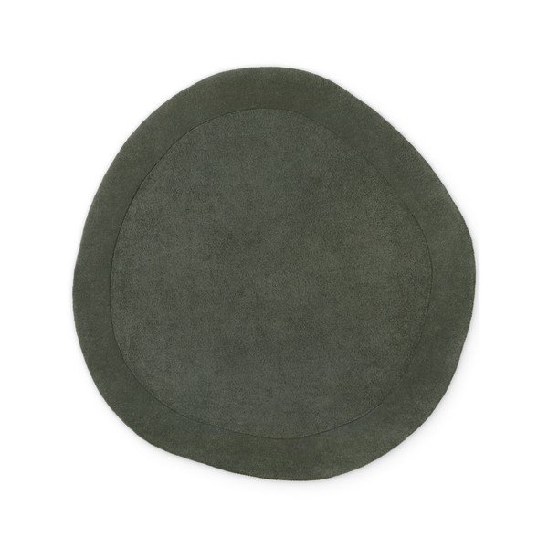 Tamno zeleni ručno rađen okrugao tepih od mješavine vune ø 160 cm Kari Organic – Villeroy&Boch
