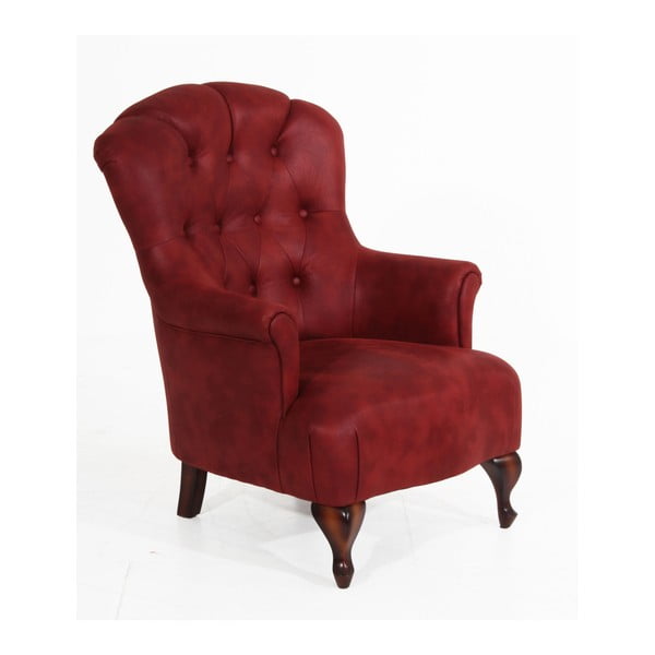 Crvena fotelja od imitacije kože Max Winzer Camilla