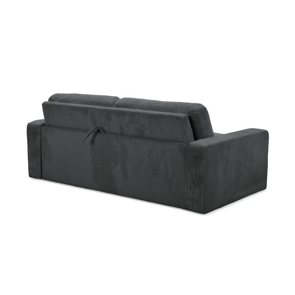 Tamno siva sklopiva sofa od samta 195 cm Nona – Makamii-image-4
