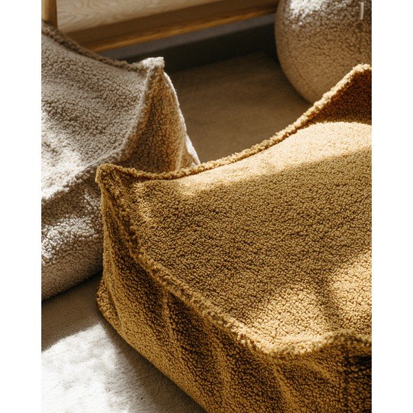 Smeđa vreća za bebe od bouclé tkanine Square – Wigiwama-image-2