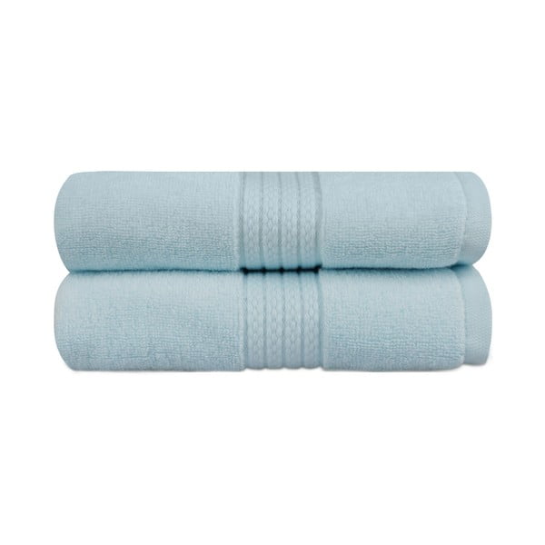 Set od 2 mat plava kupaonska ručnika Mira, 90 x 50 cm