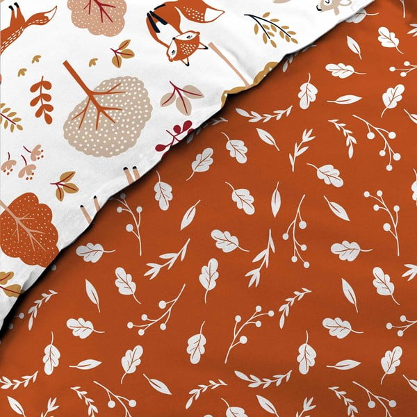 Bijela/boja terakote pamučna dječja posteljina za krevet za jednu osobu 140x200 cm Roxy – douceur d'intérieur-image-3