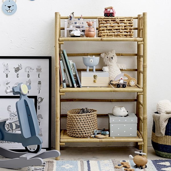 Od bambusa dječja biblioteka u prirodnoj boji 66x105 cm Zep – Bloomingville Mini-image-1