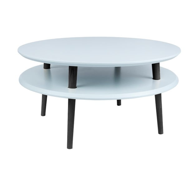 Svijetlo sivi stolić s crnim nogama Ragaba UFO, Ø 70 cm